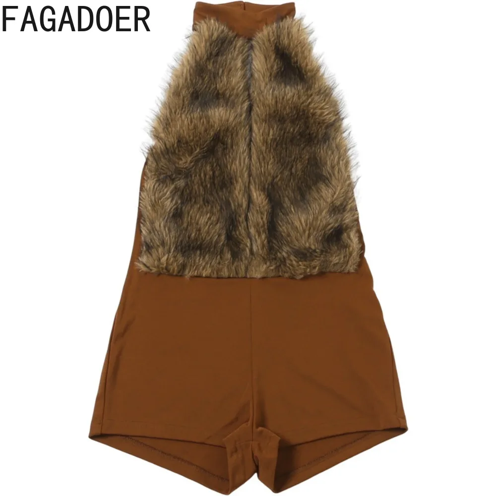 Fagadoer сексуальные меховые лоскутные - Фотография_6