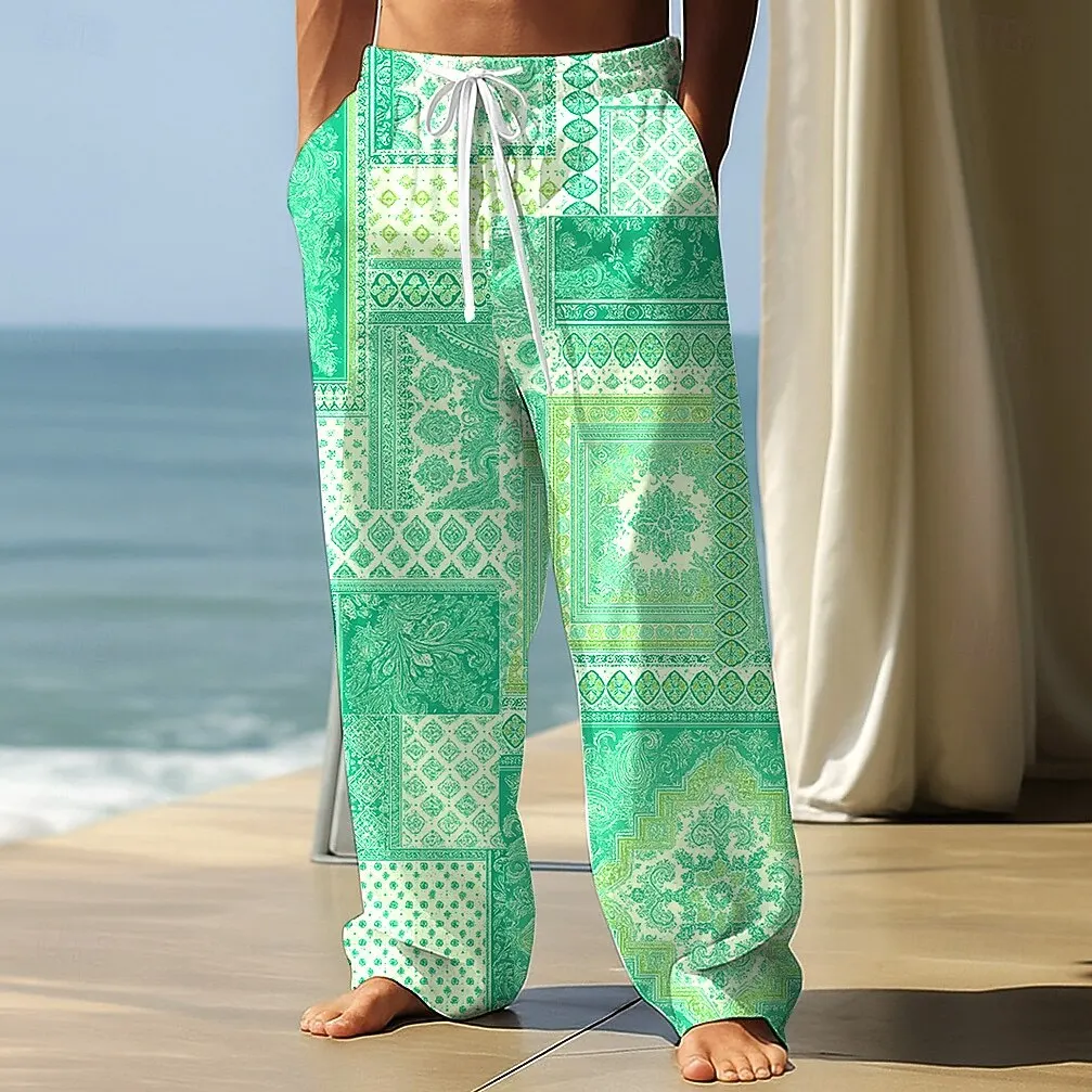 Мужские брюки с рисунком в этническом стиле