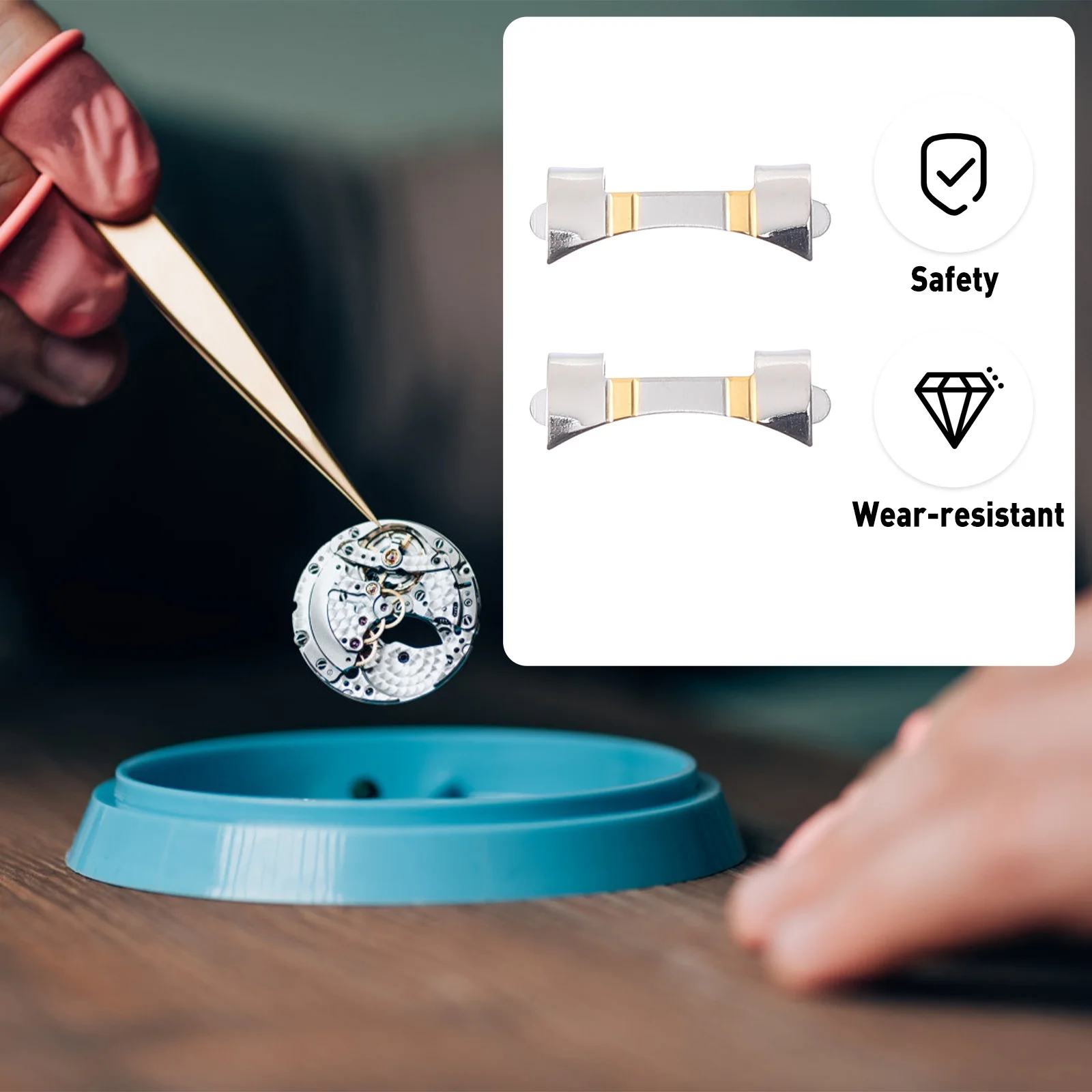 1 пара ремешка для часов из нержавеющей стали - Фотография_3