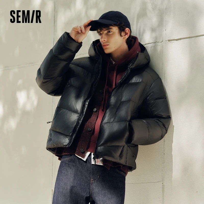 Пуховик semir, мужской свободный пуховик с капюшоном