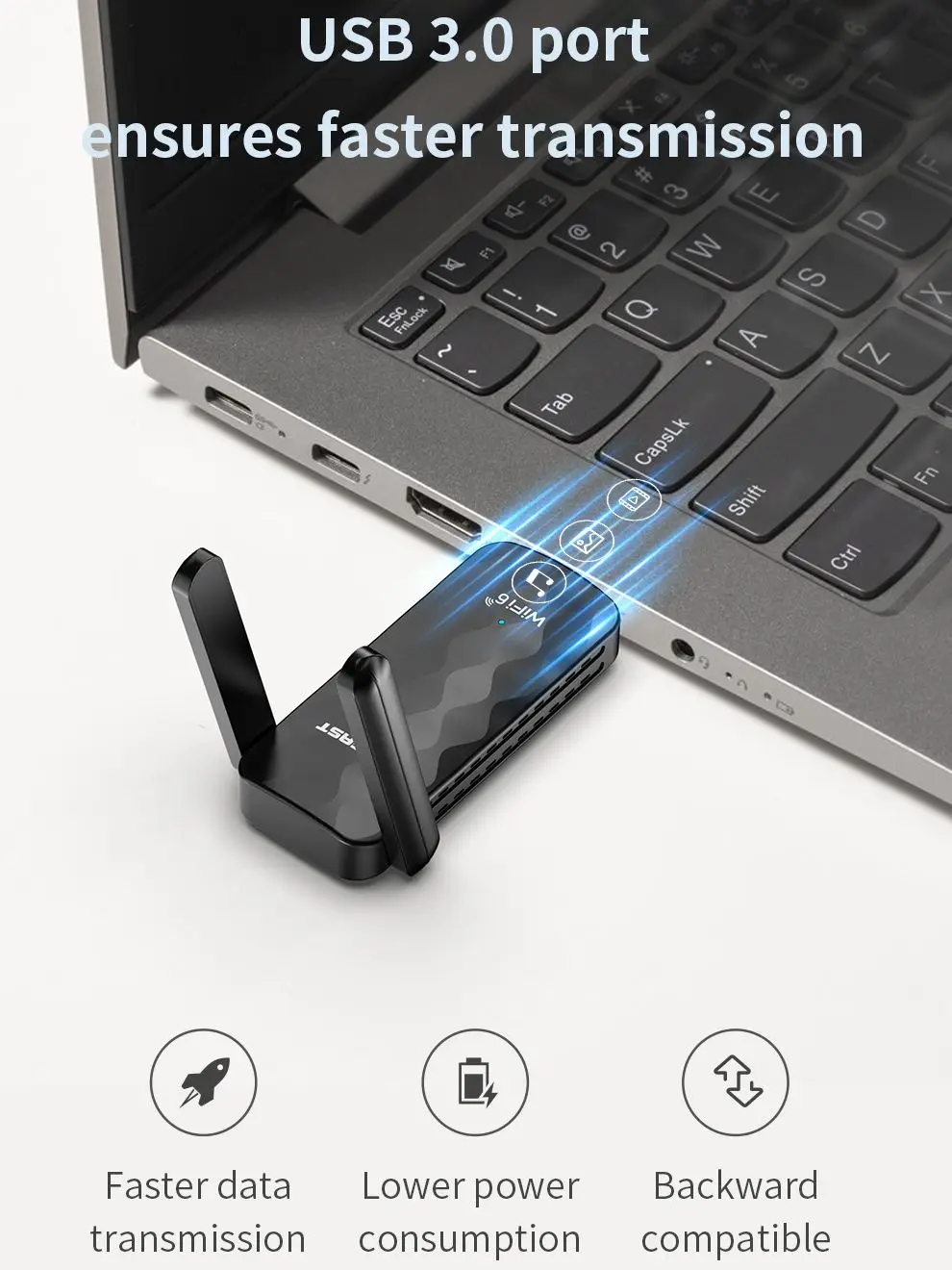 Comfast wifi6 usb-адаптер ax1800 - Фотография_2
