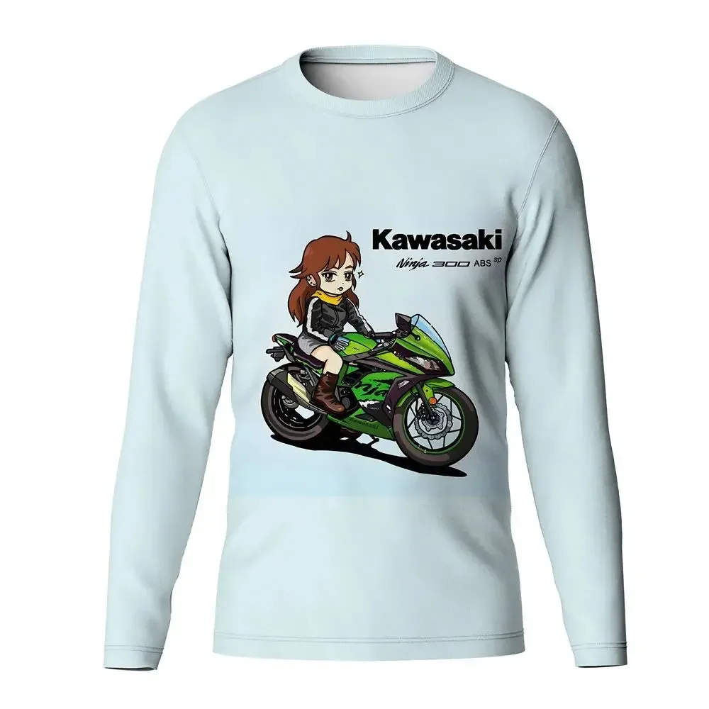 Мужская футболка kawasaki с длинными рукавами harajuku - Фотография_3