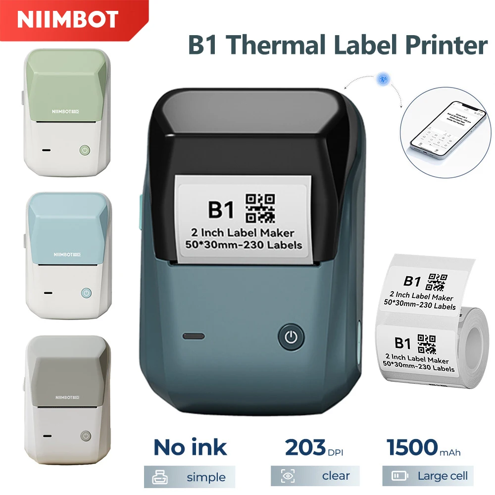 Портативная беспроводная машина для изготовления этикеток niimbot b1