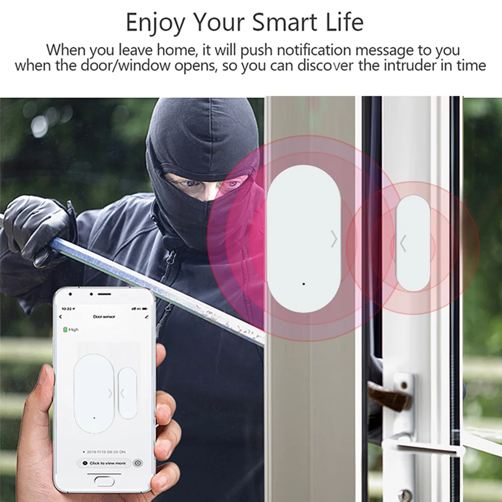 Контактный датчик двери и окна tuya zigbee для умного дома - Фотография_2