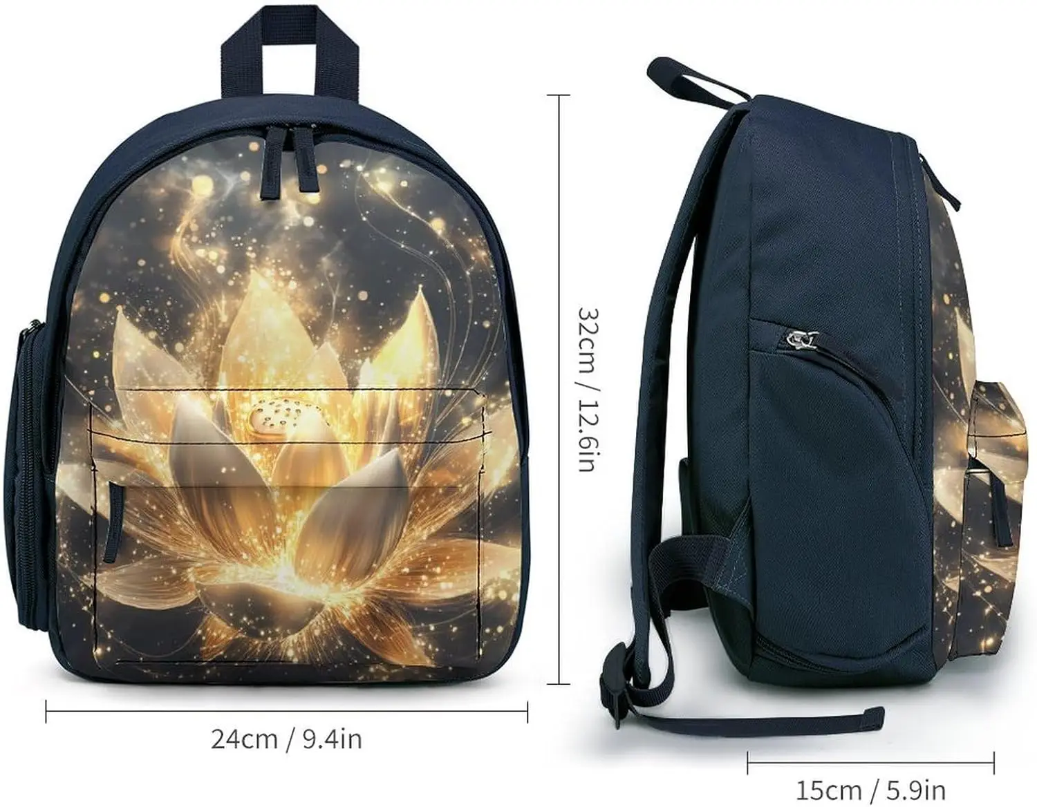 Золотой светящийся дорожный рюкзак - Фотография_2