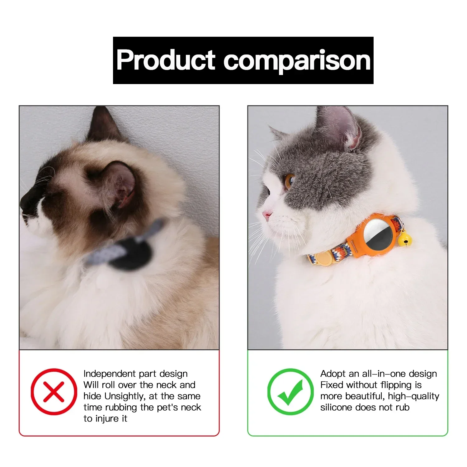 Розовый ошейник для кошек - Фотография_5