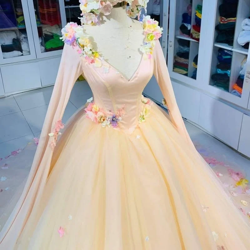 Простые светлые платья quinceanera - Фотография_4