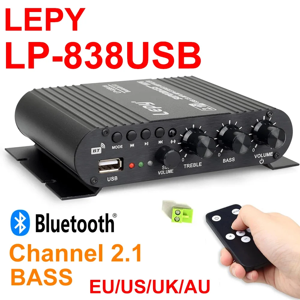 Аудиоусилитель lepy 838usb bluetooth 5
