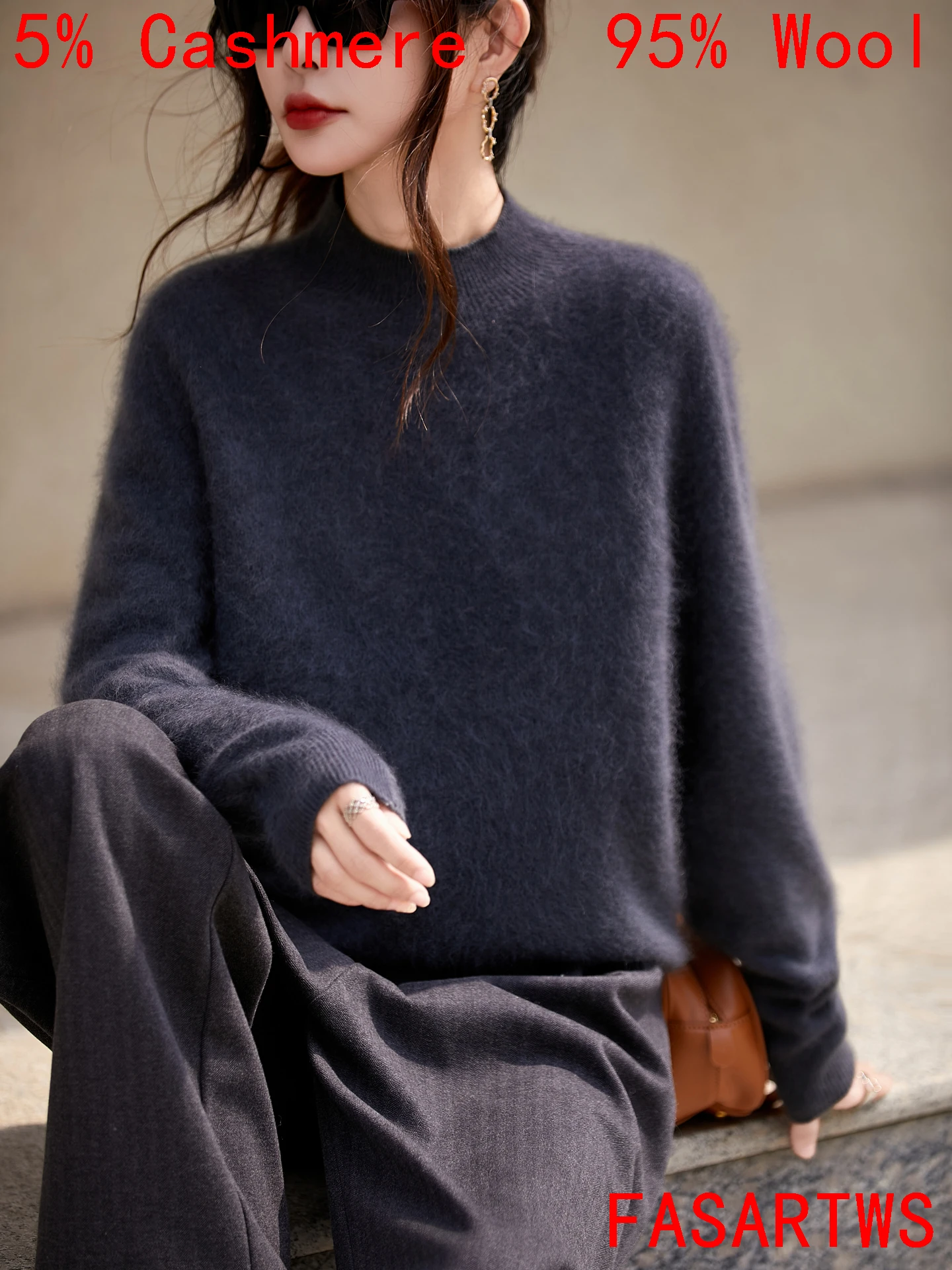 Осень-зима, новый шикарный кашемировый свитер - Фотография_5