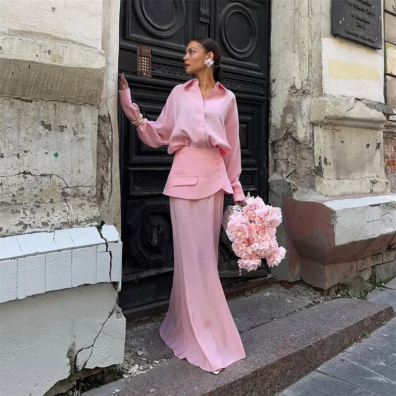 Осенний розовый, черный женский