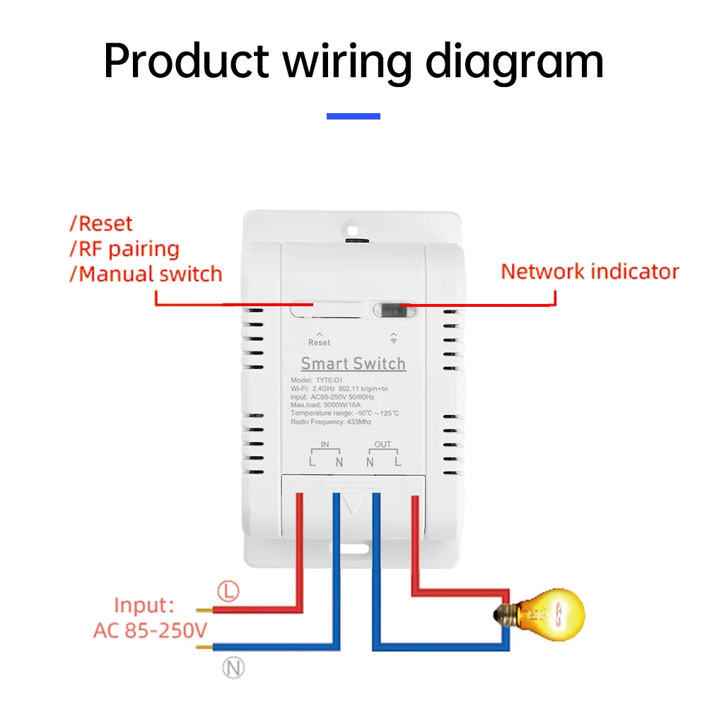 Tuya wi-fi 16a умный переключатель - Фотография_4