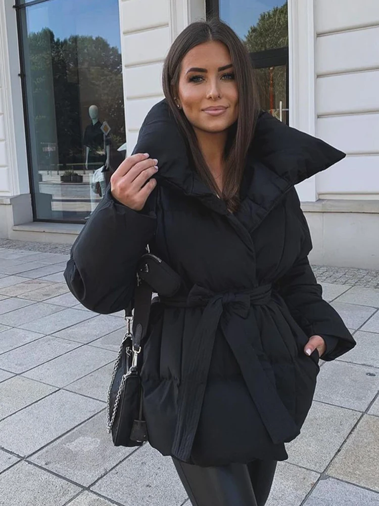 Сплошное цветное хлопковое пальто с лацканами