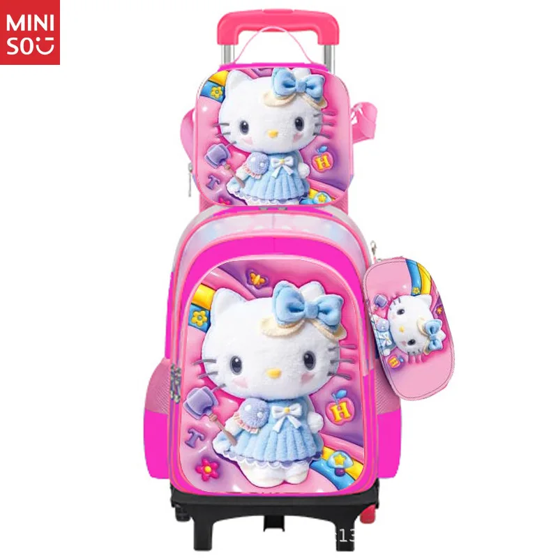 Детский набор рюкзаков на колесиках miniso - Фотография_4