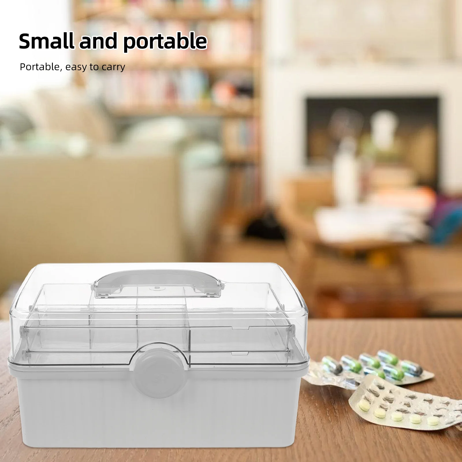 Портативная медицинская коробка для хранения с ручкой