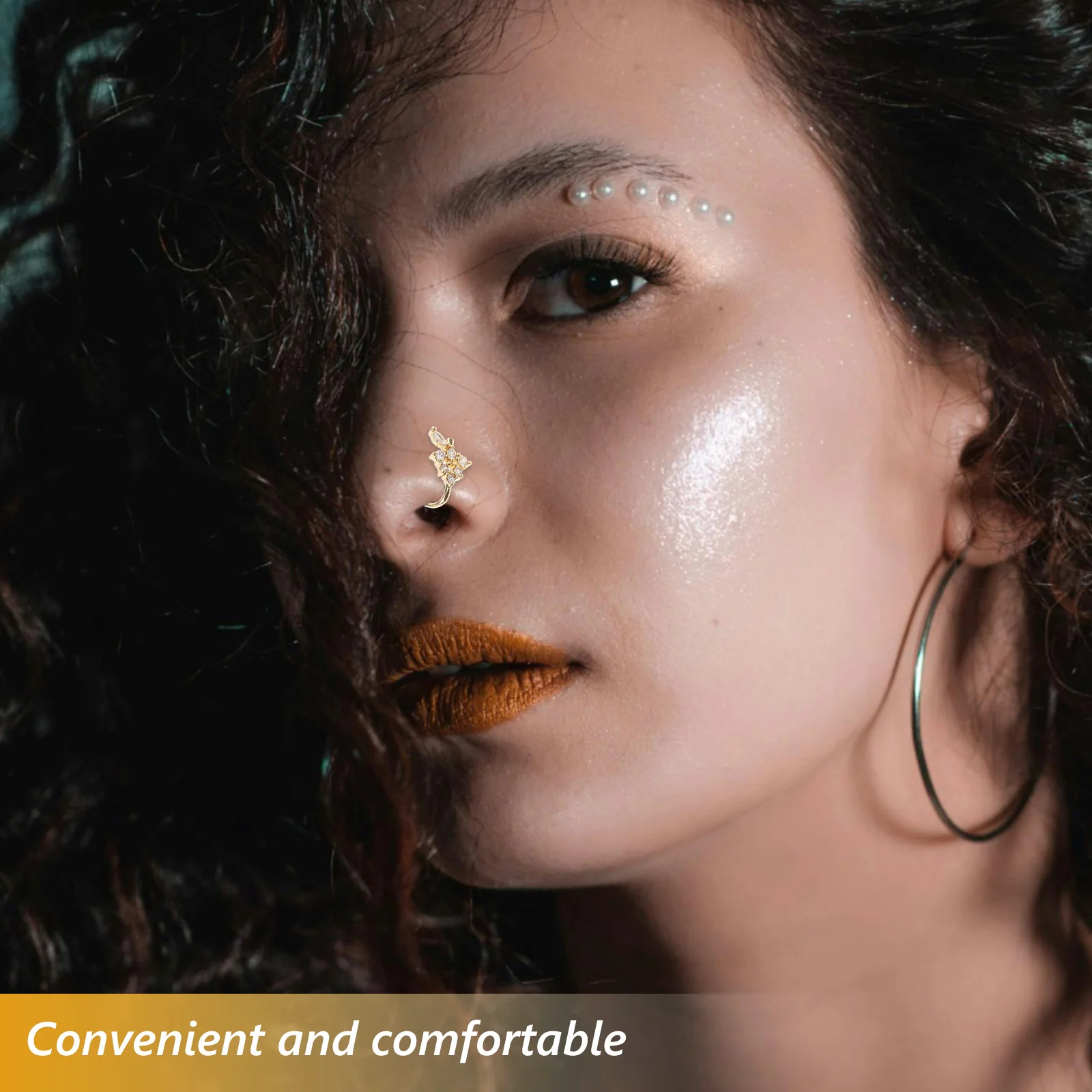 Без пирсинга, u-образные кольца в носу - Фотография_6