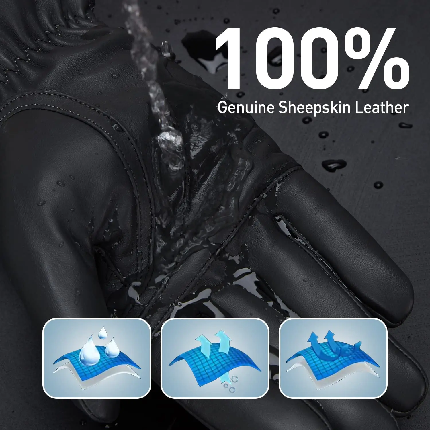 Мужские перчатки из овчины bison denim 2025 - Фотография_5