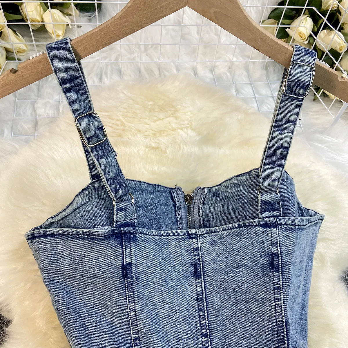 Длинное джинсовое платье - Фотография_6