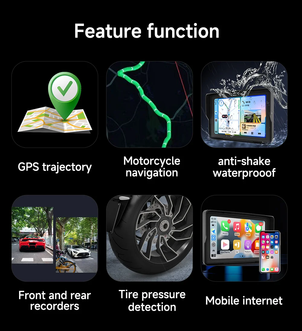 7-дюймовый 2k hd мотоциклетный - Фотография_2