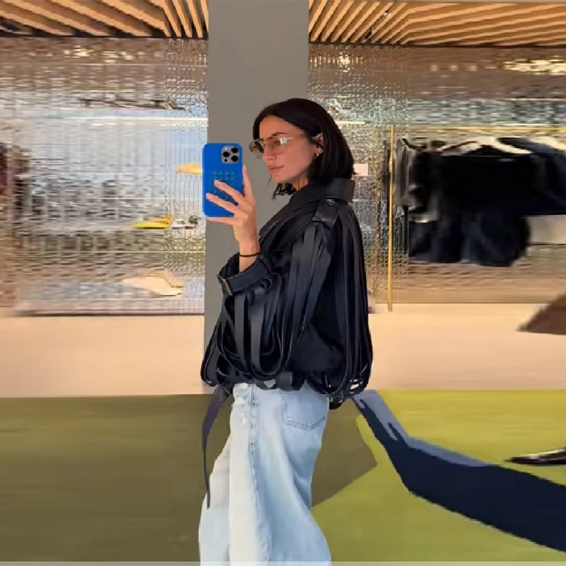 Шикарная женская куртка из искусственной - Фотография_3