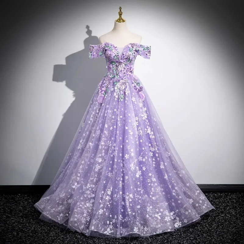 Женское платье quinceanera с открытыми плечами - Фотография_3