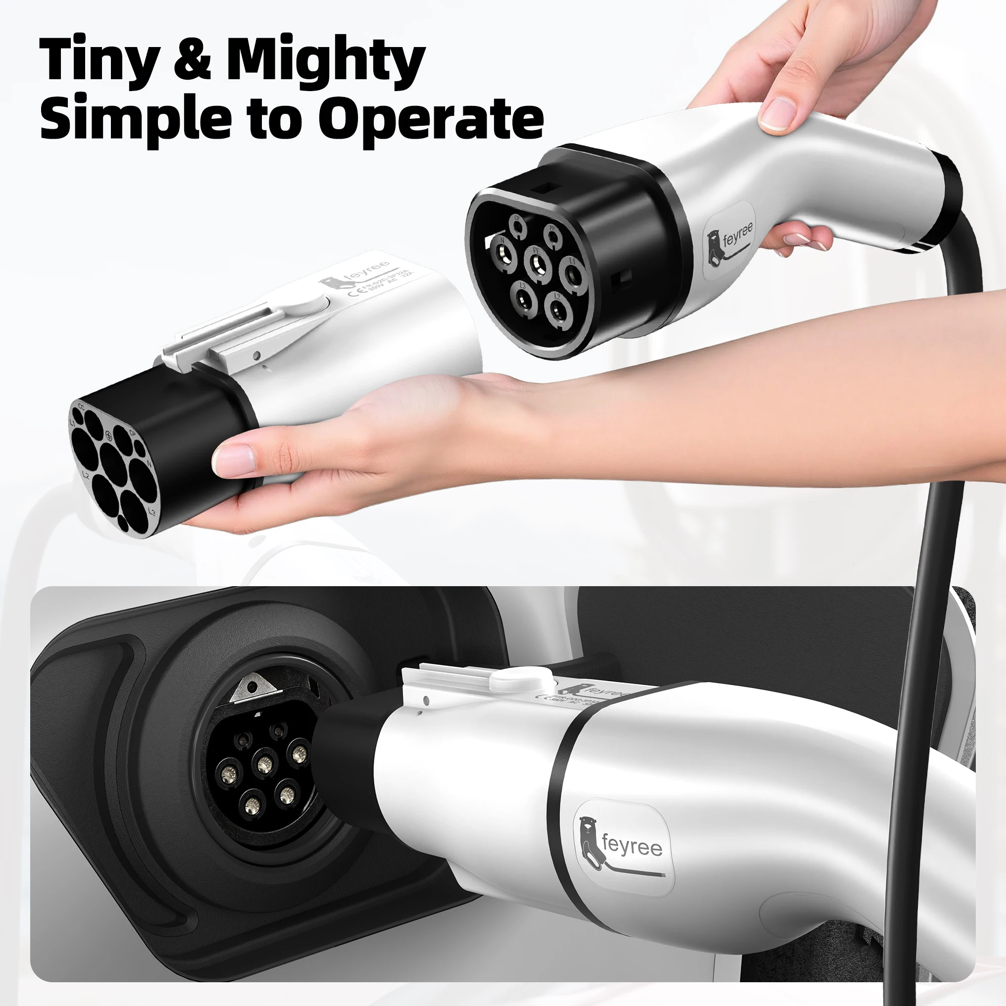 Адаптер зарядного устройства для электромобилей feyree type 2 - Фотография_6