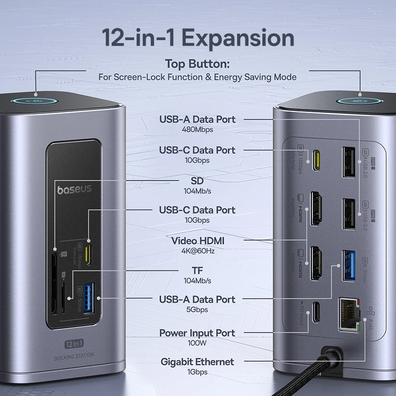 Адаптер baseus 12-в-1 usb c hub - Фотография_4