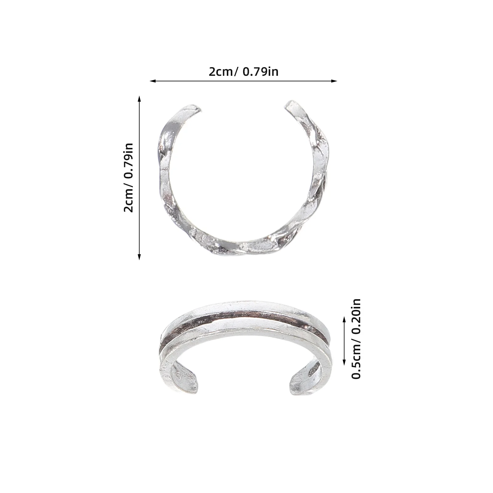 Регулируемые винтажные модные кольца на палец - Фотография_4