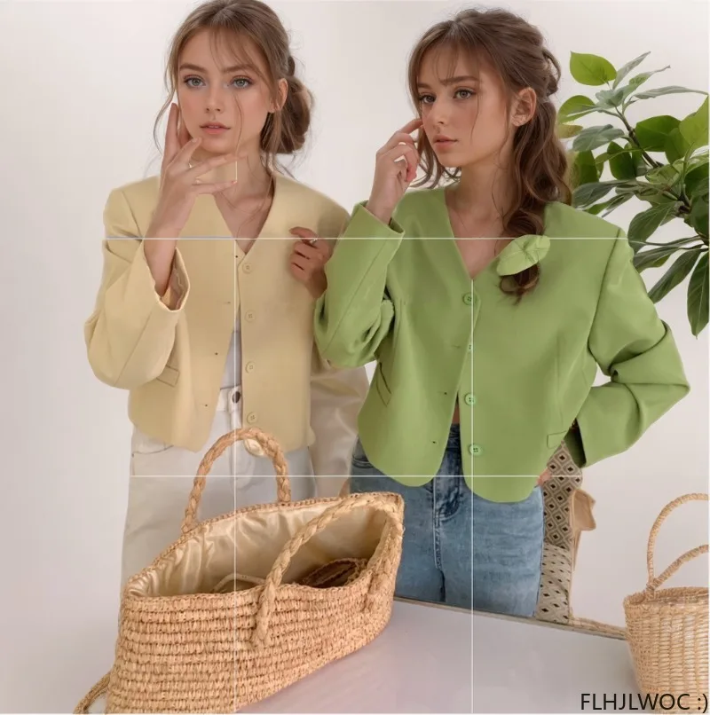 Женский офисный пиджак на пуговицах - Фотография_2