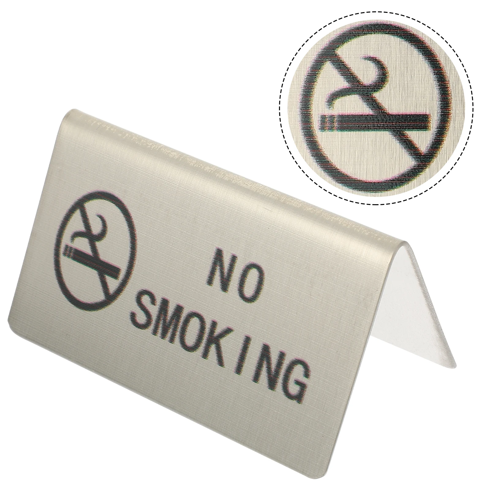Вывеска из нержавеющей стали для некурящих - Фотография_3