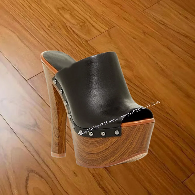 Коричневые сандалии без шнуровки - Фотография_4