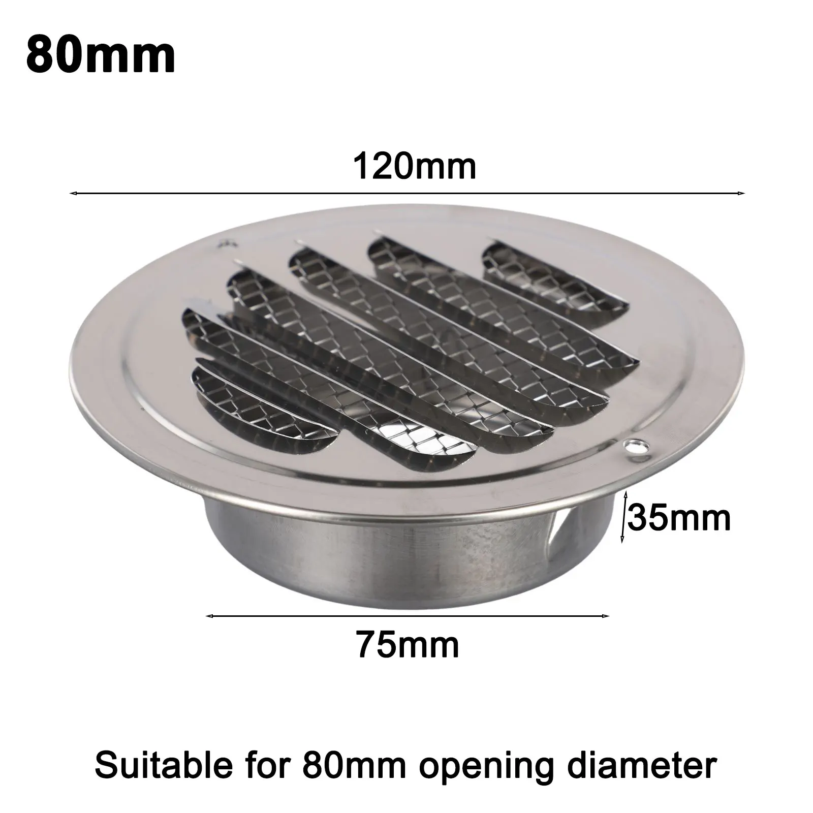 70-300 мм круглая вентиляционная решетка из нержавеющей стали - Фотография_2