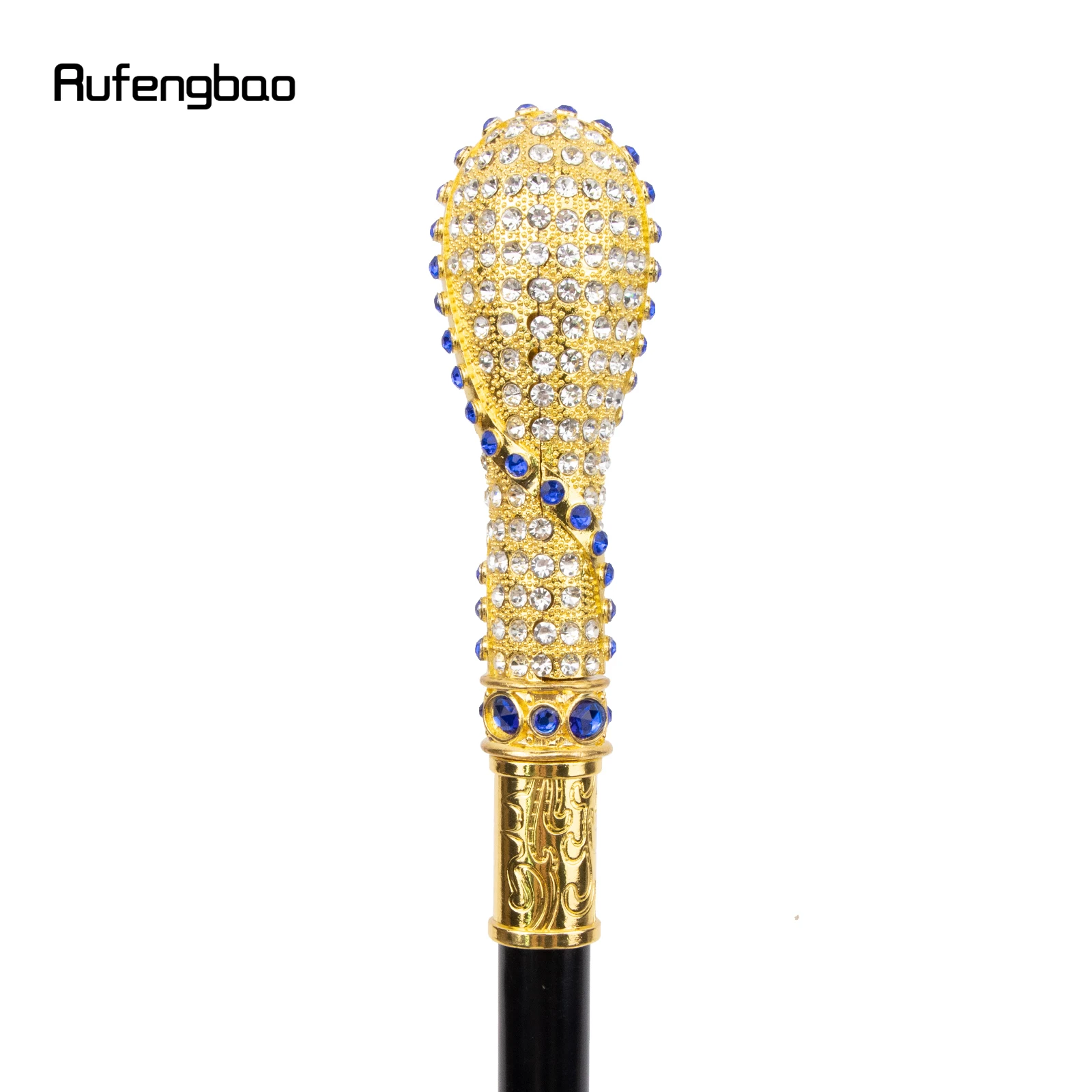 Золотисто-голубая искусственная бриллиантовая трость - Фотография_3