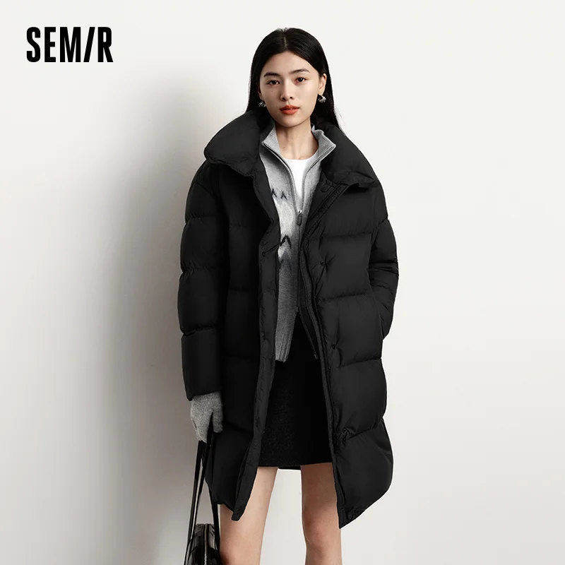 Пуховик semir, женский зимний длинный гусиный пух