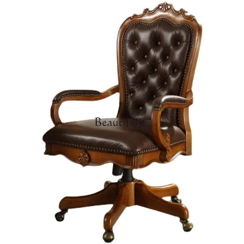 01американское компьютерное кресло из цельной древесины - Фотография_2