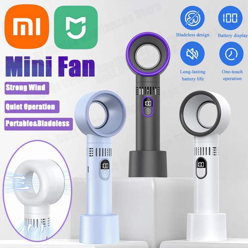 Мини-безлопастной вентилятор xiaomi