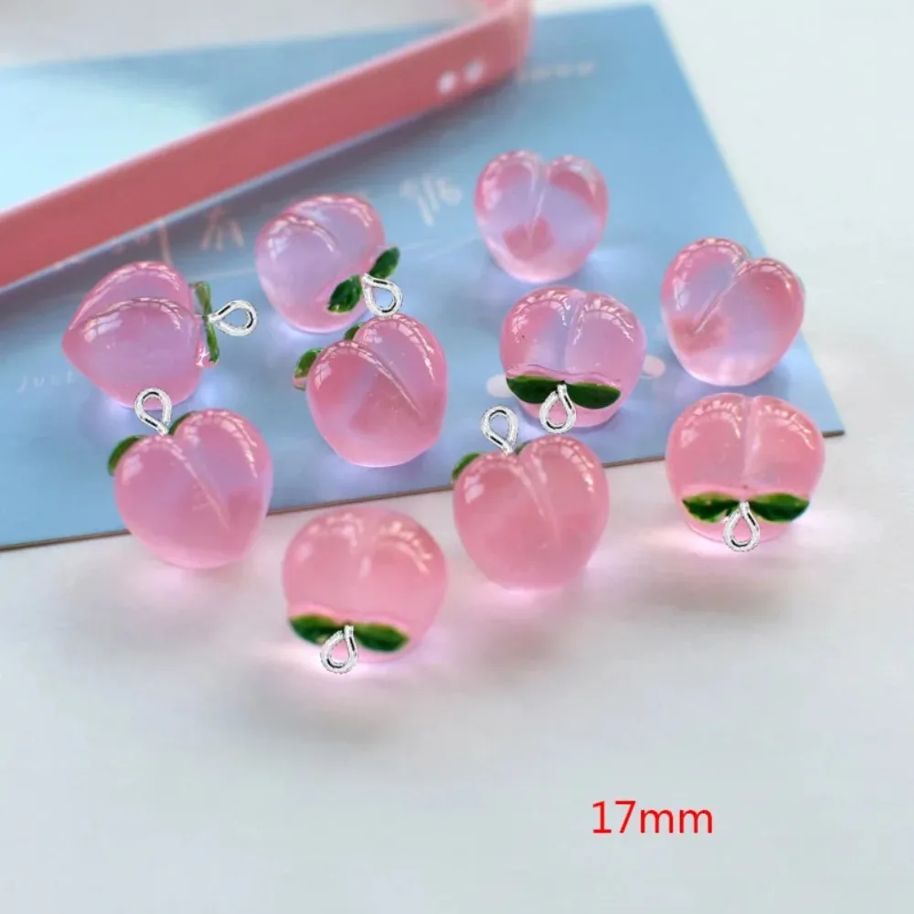 3d персиковые плоские подвески из смолы - Фотография_3