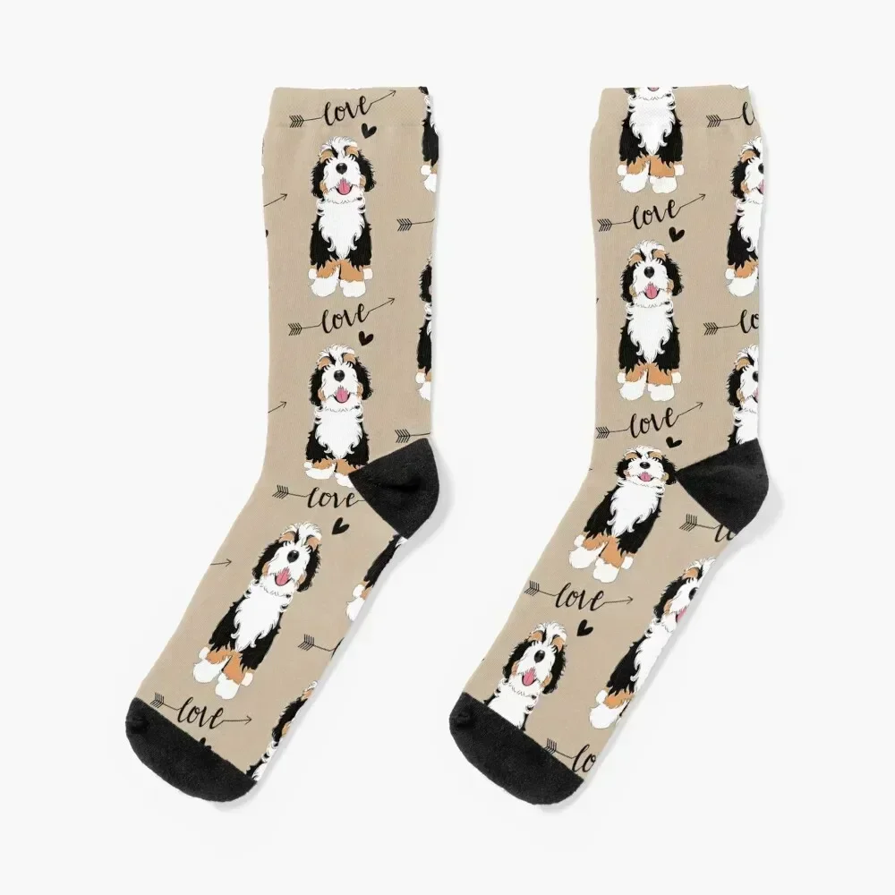 Носки love tri color bernedoodle