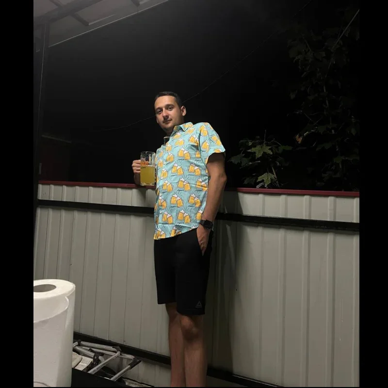 Hawaiian shirt for men 3d beer - Фотография_5