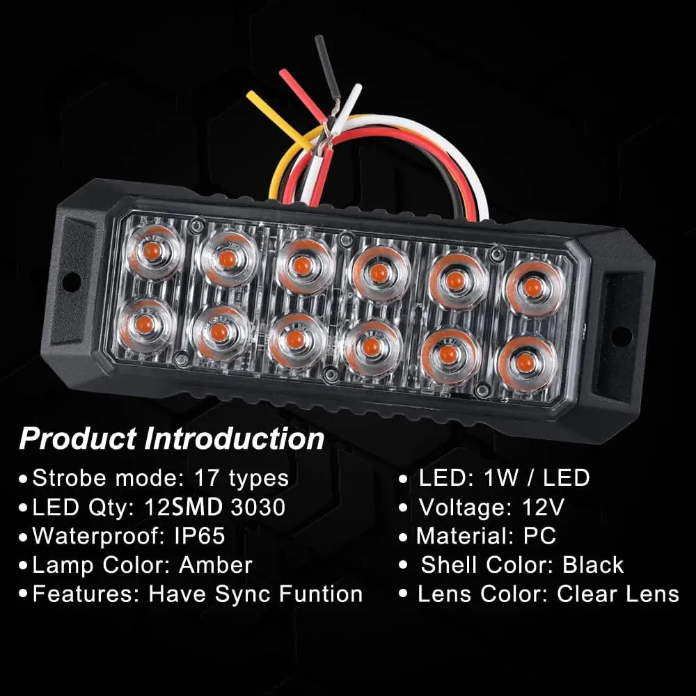 New12-led мигающий стробоскоп для грузовиков 12-24 в - Фотография_6