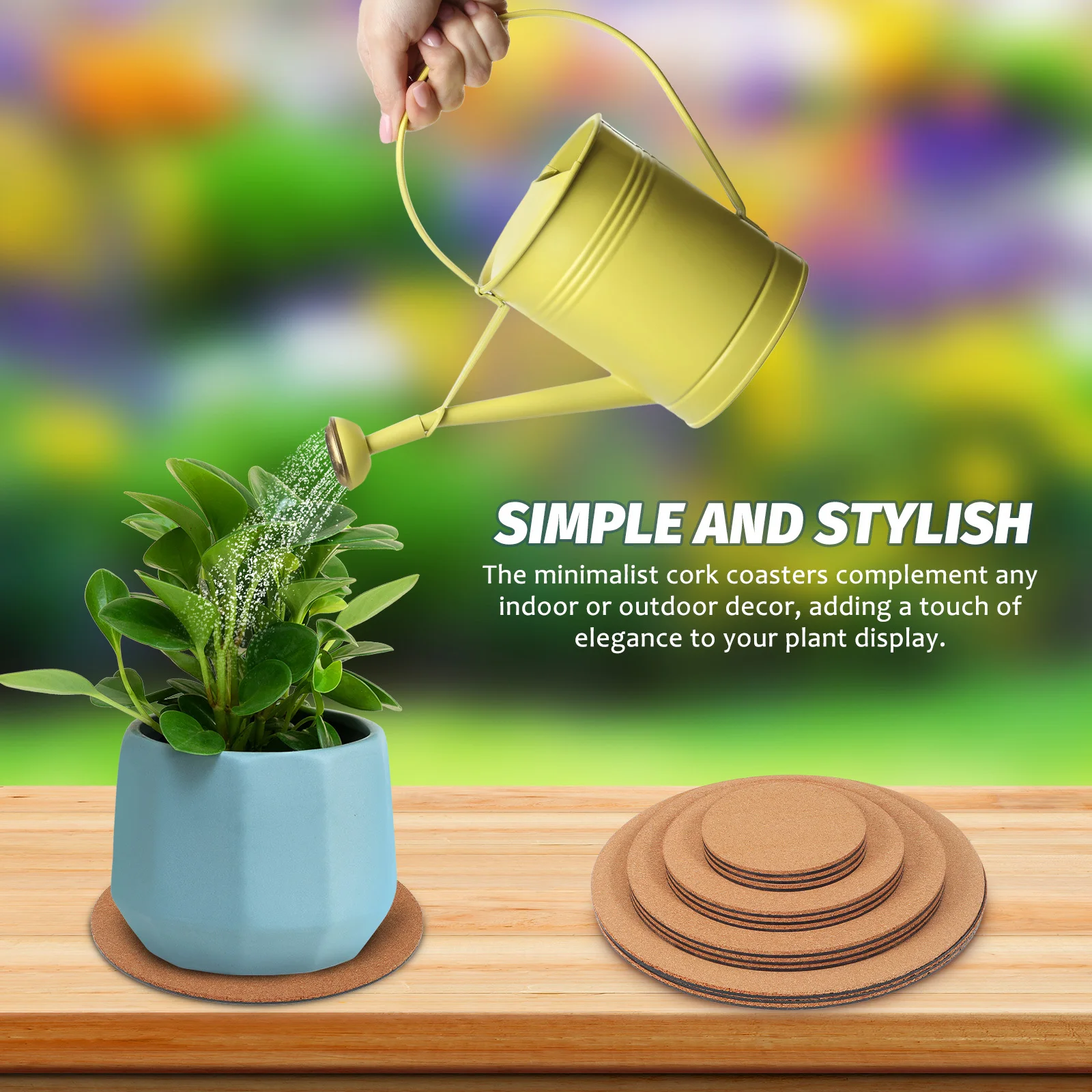 Круглые пробковые подставки для горшков для растений - Фотография_3