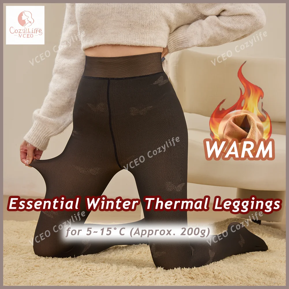 Прозрачные черные колготки с эффектом похудения - Фотография_4