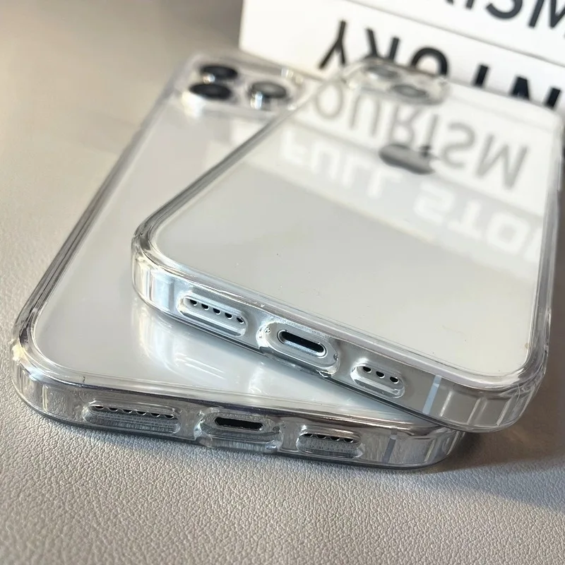 Роскошный прозрачный мягкий акриловый чехол для телефона для iphone 17 - Фотография_6