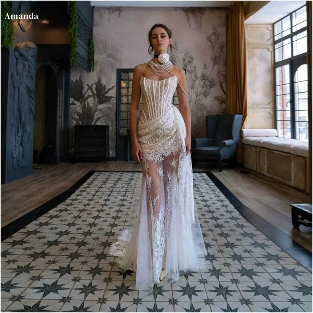 Amanda индивидуальные белые цветы с вышивкой
