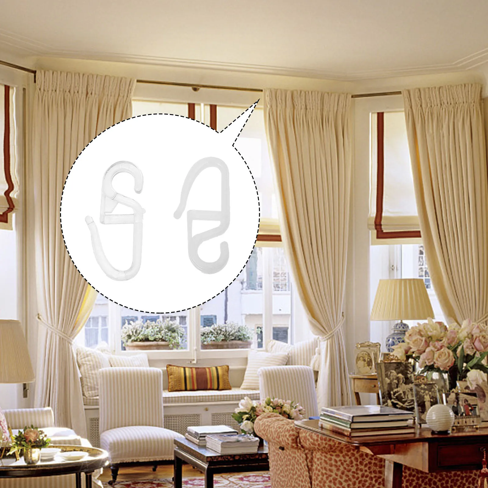 Пластиковые s-образные крючки для штор для дома