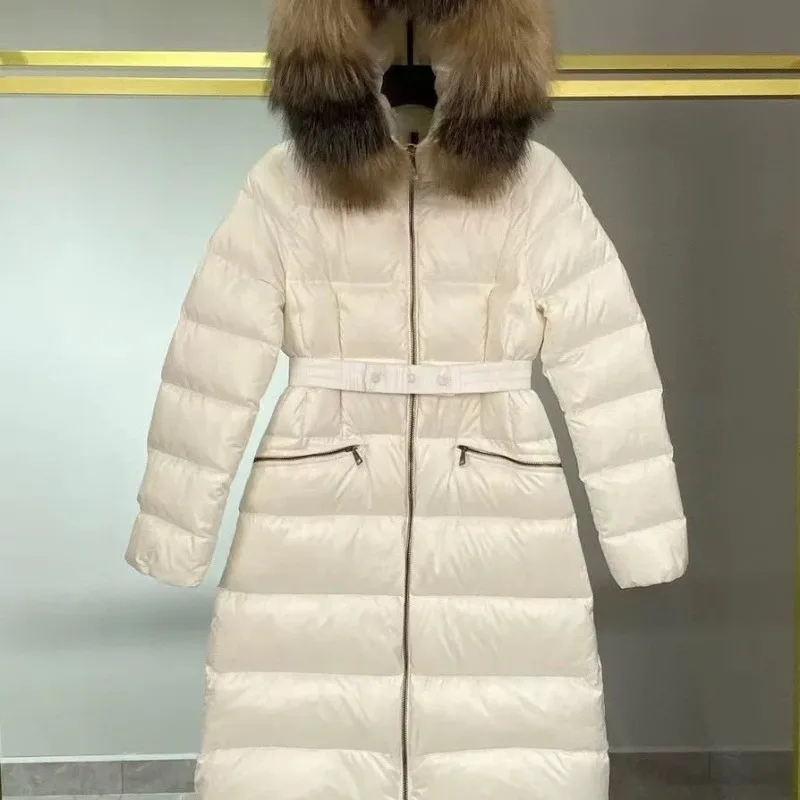 Новый зимний большой меховой воротник с утолщенным белым утиным пухом