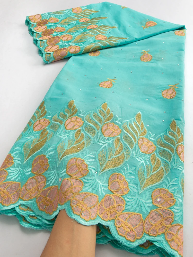 Африканская хлопчатобумажная кружевная ткань 2023 - Фотография_3