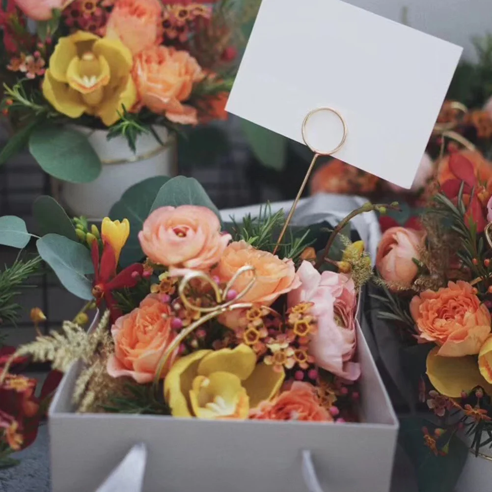 Металлические держатели для цветочных карточек