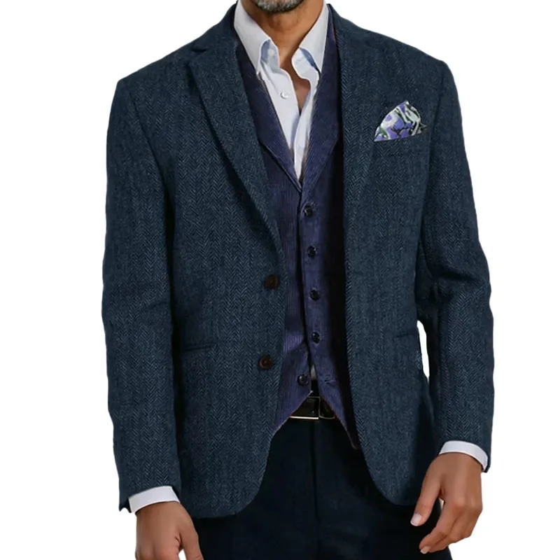 Коричневые твидовые повседневные - Фотография_5