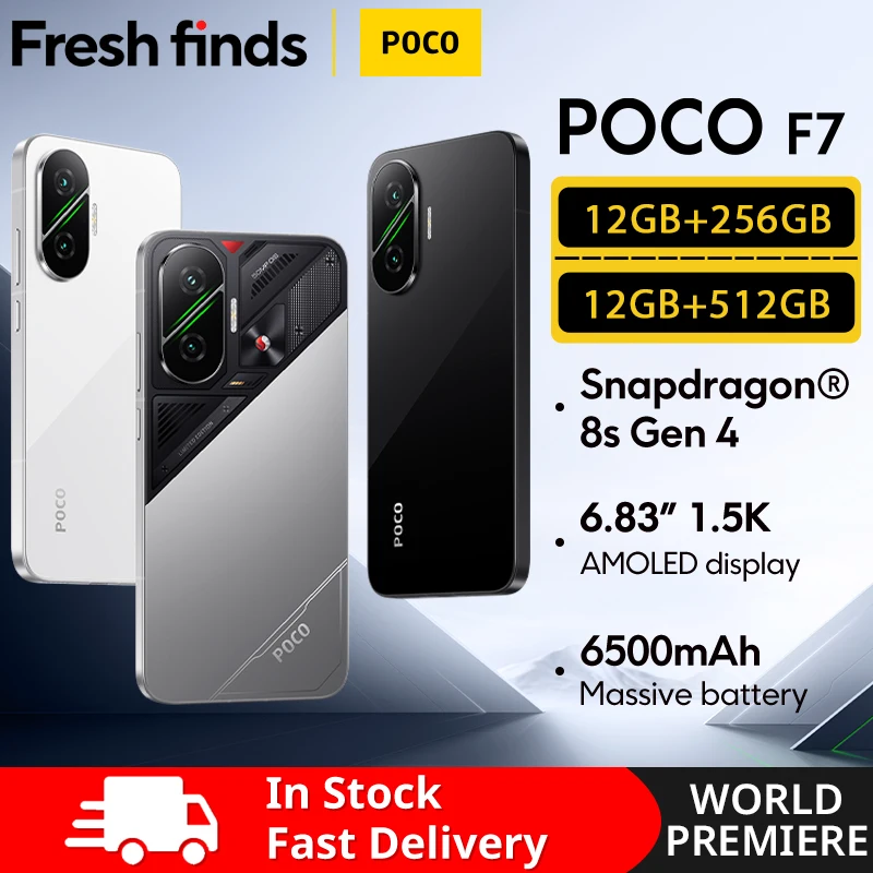【брендовый+】poco f7 5g snapdragon ® 8s gen 4 nfc 6500 мач аккумулятор 6