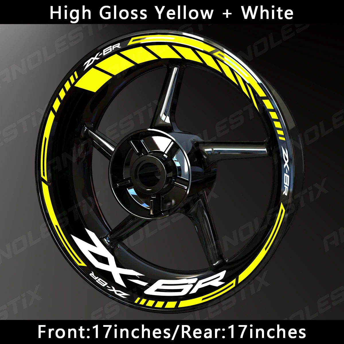 Anolestix светоотражающая наклейка на колесо мотоцикла - Фотография_4